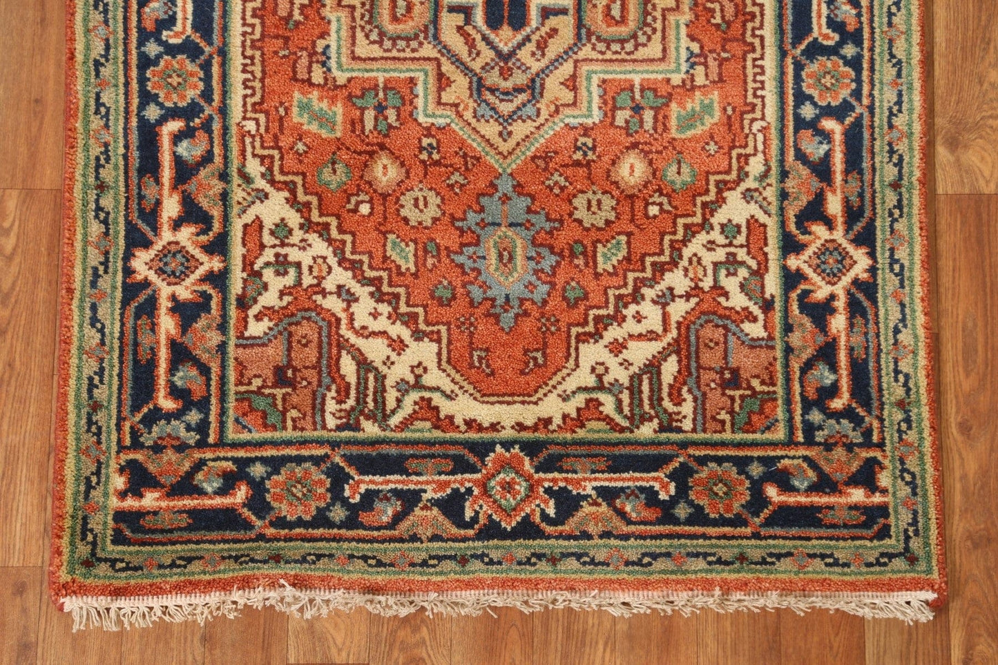 Hand-Knotted Wool Heriz Oriental Area Rug 3x5