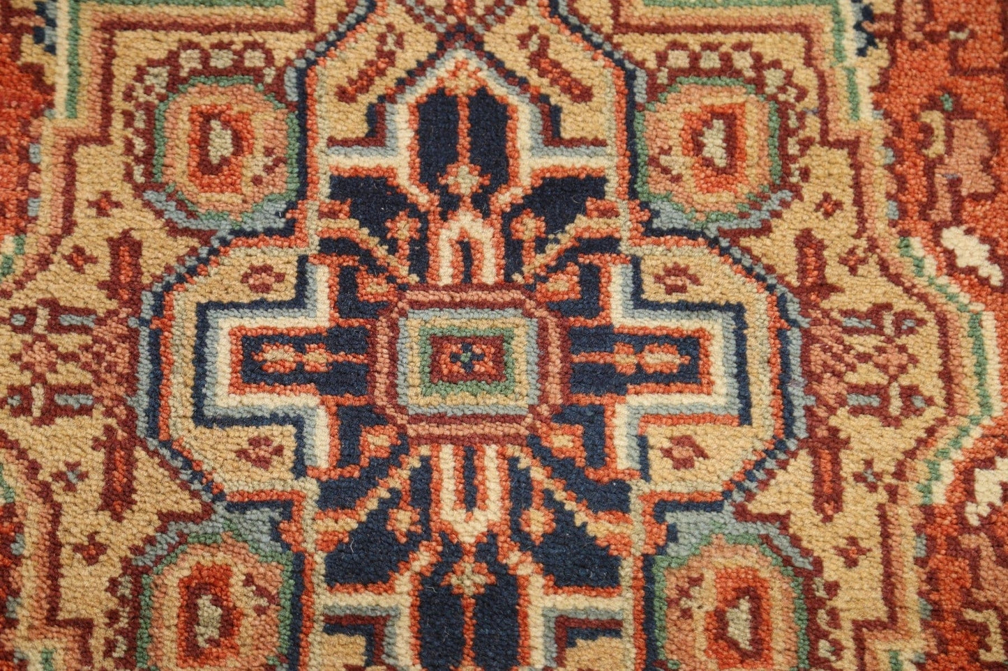 Hand-Knotted Wool Heriz Oriental Area Rug 3x5