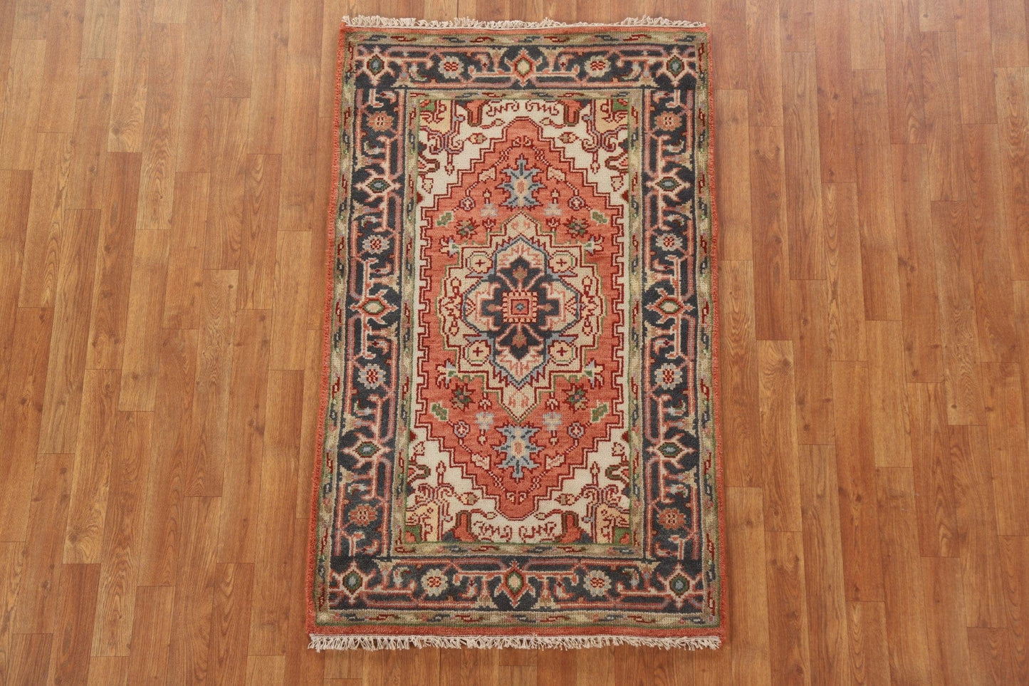 Handmade Wool Heriz Oriental Area Rug 3x5