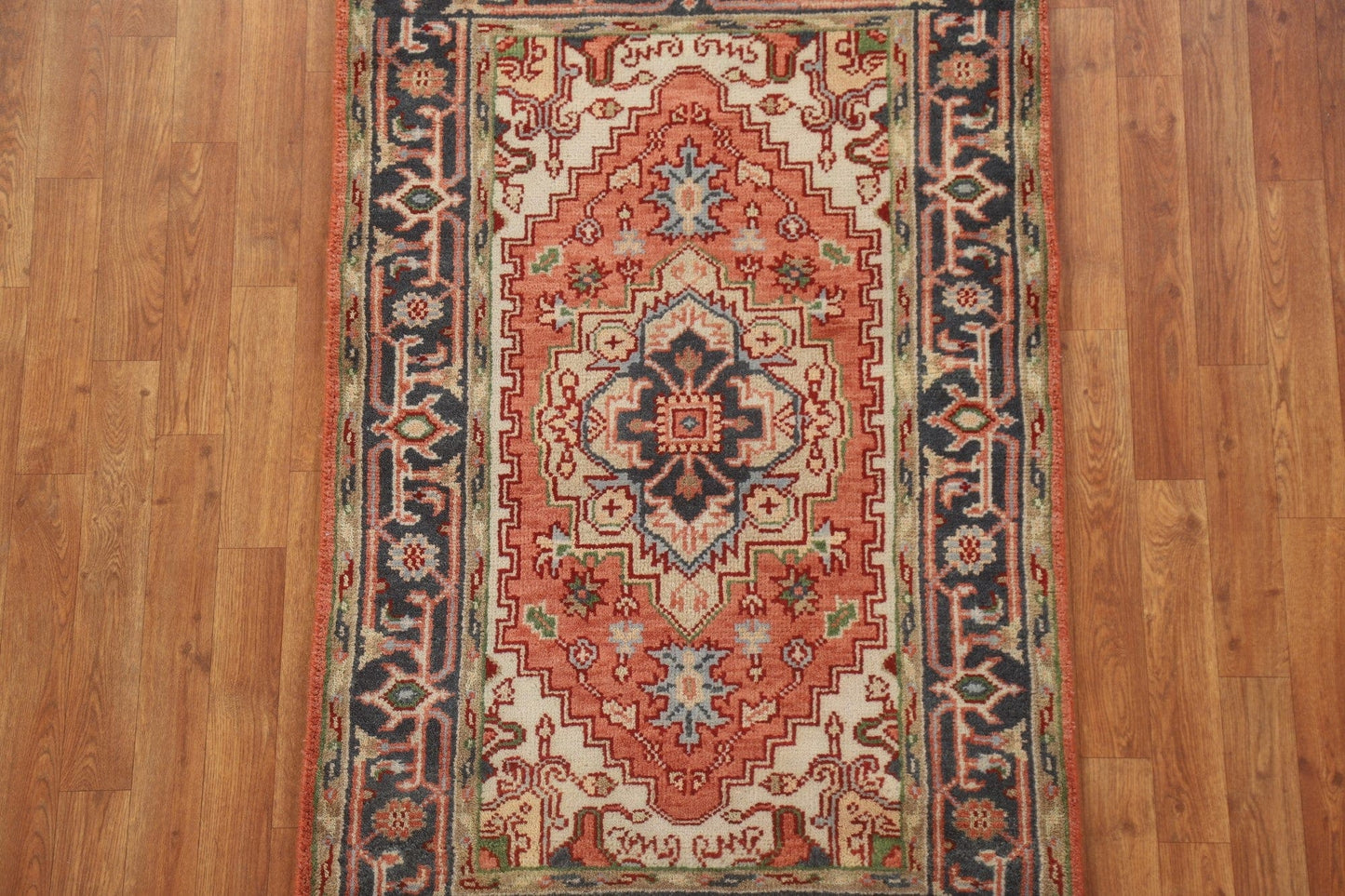 Handmade Wool Heriz Oriental Area Rug 3x5