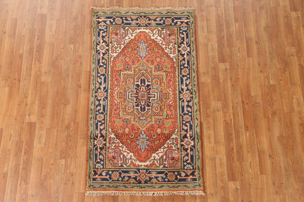 Handmade Wool Heriz Oriental Area Rug 3x5