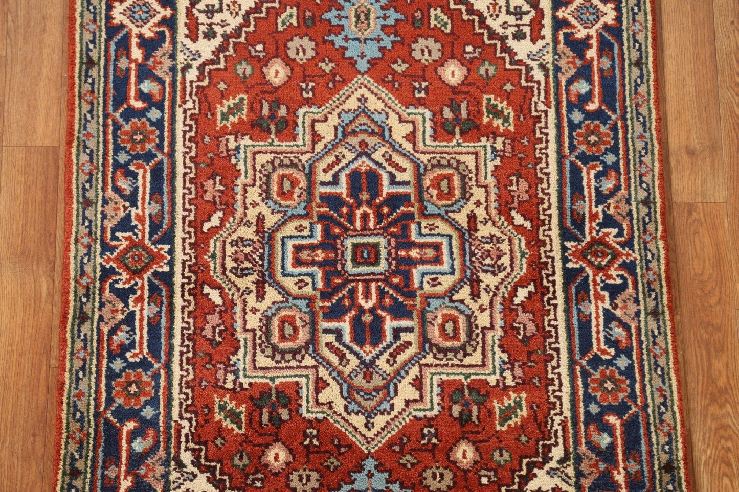 Hand-Knotted Wool Heriz Oriental Area Rug 3x5