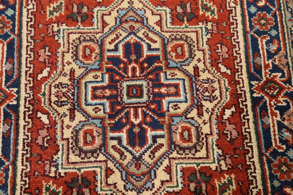 Hand-Knotted Wool Heriz Oriental Area Rug 3x5