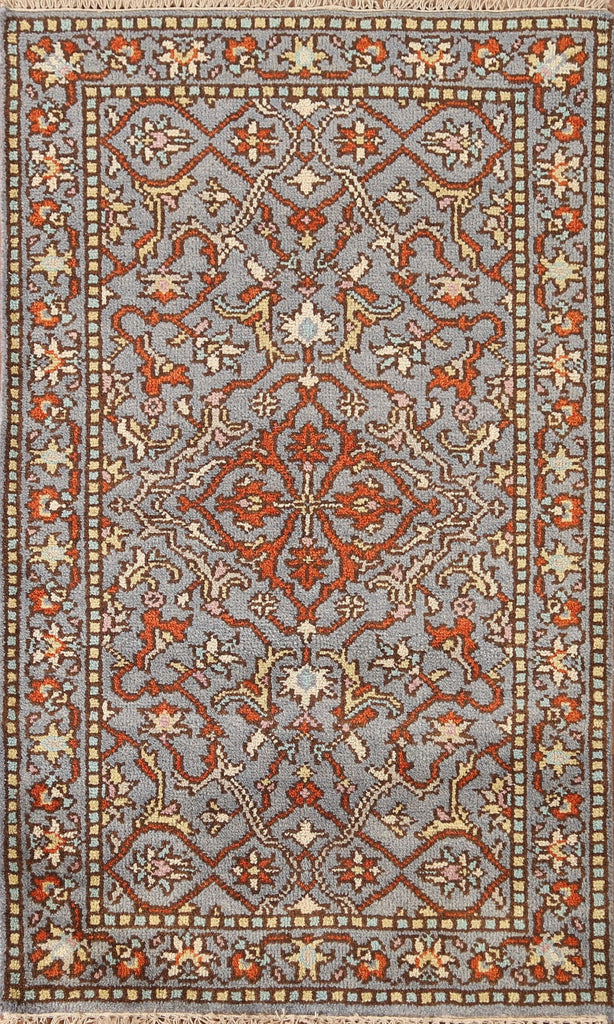 All-Over Wool Heriz Oriental Area Rug 3x5