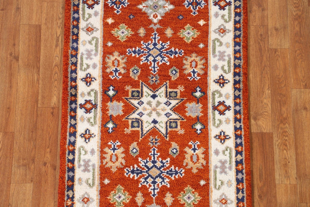 Handmade Kazak Oriental Runner Rug 2x5