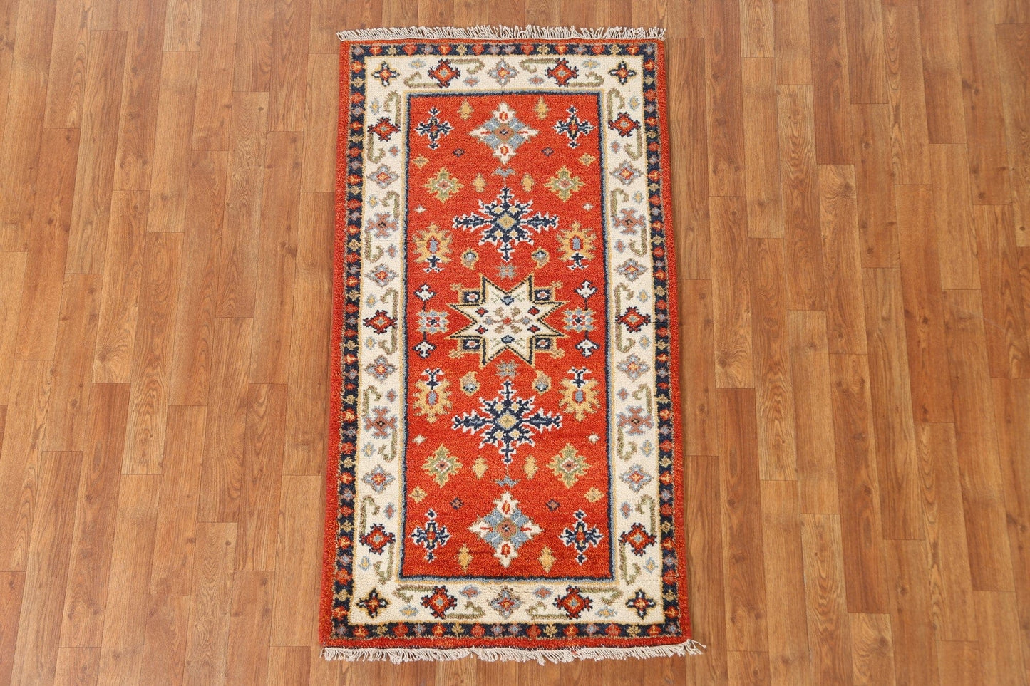 Wool Kazak Oriental Runner Rug 2x5