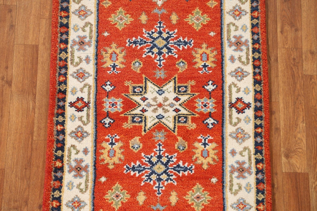 Wool Kazak Oriental Runner Rug 2x5