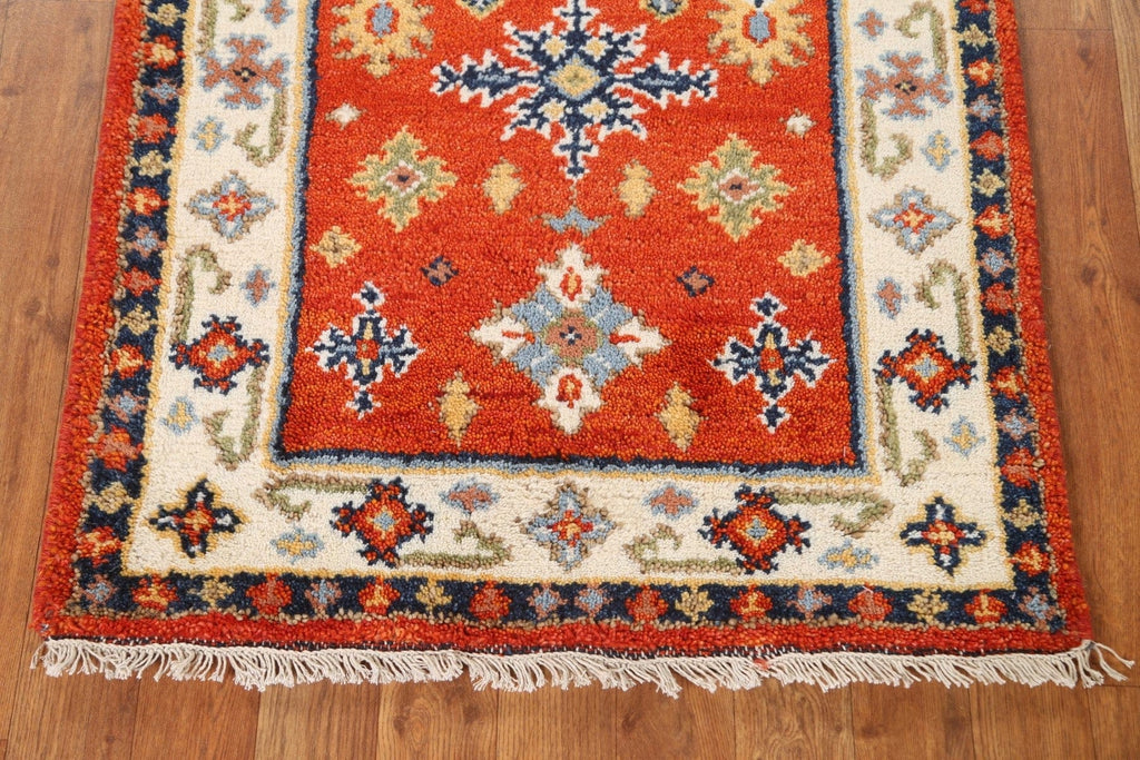 Wool Kazak Oriental Runner Rug 2x5