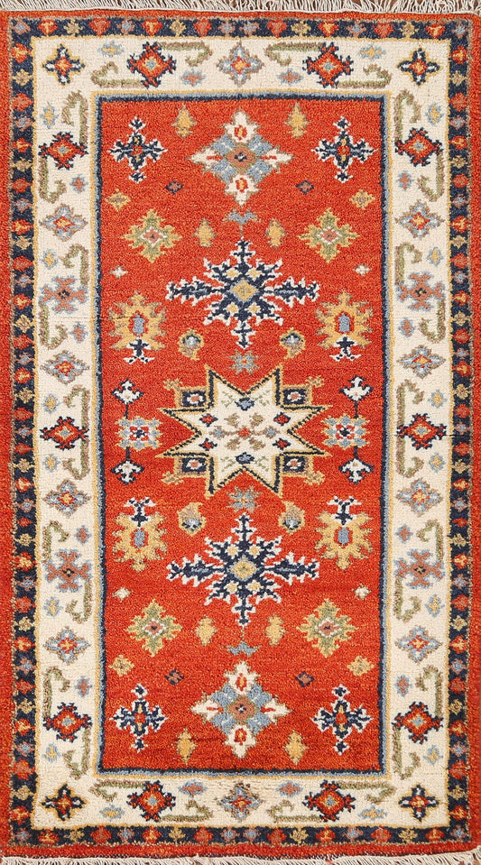 Wool Kazak Oriental Runner Rug 2x5