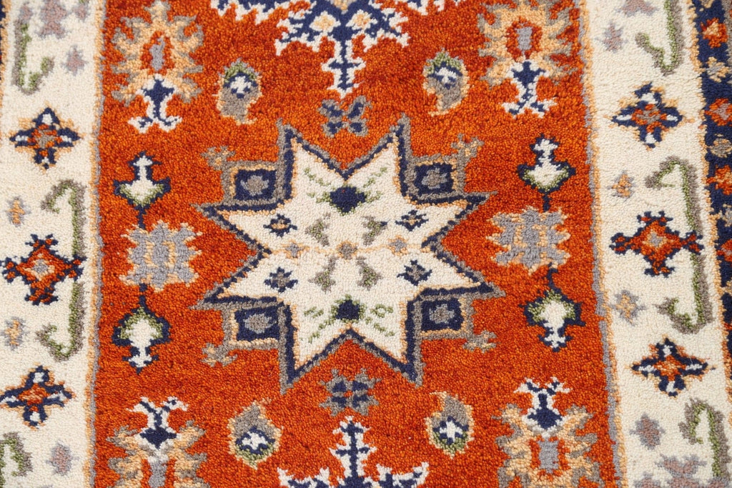 Hand-Knotted Kazak Oriental Runner Rug 2x5