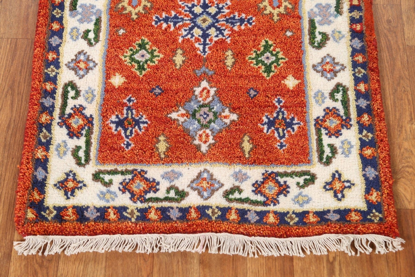 Hand-Knotted Kazak Oriental Runner Rug 2x5