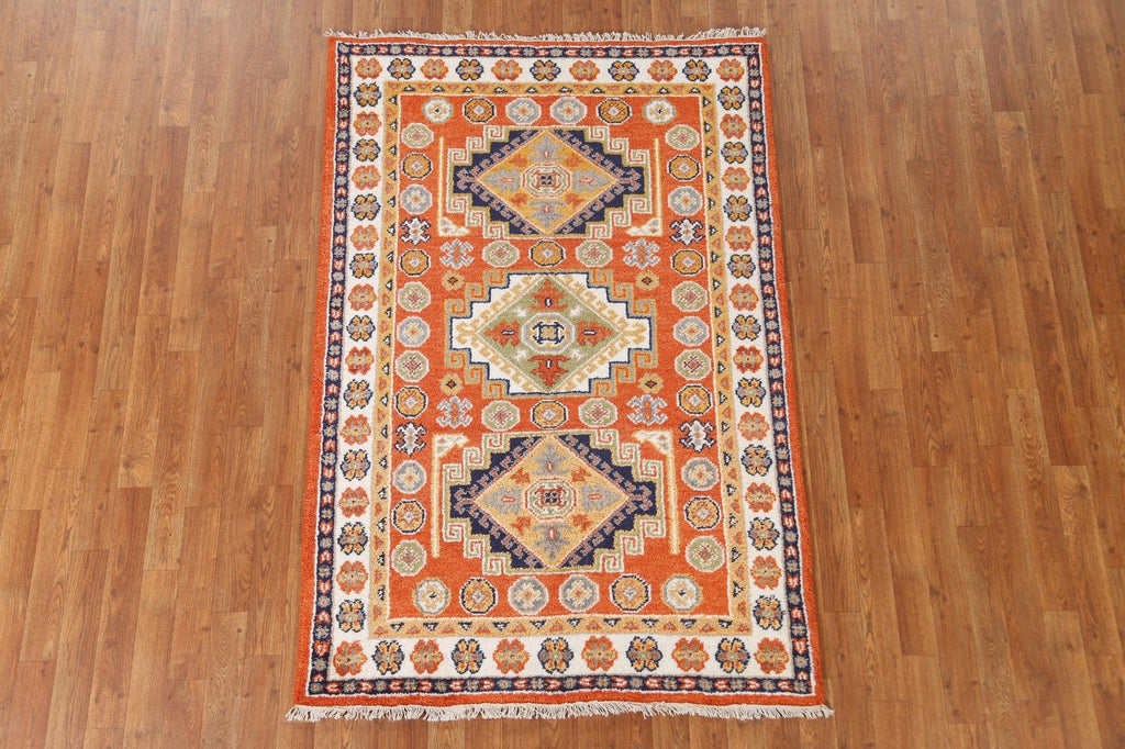 Handmade Kazak Oriental Area Rug 4x6