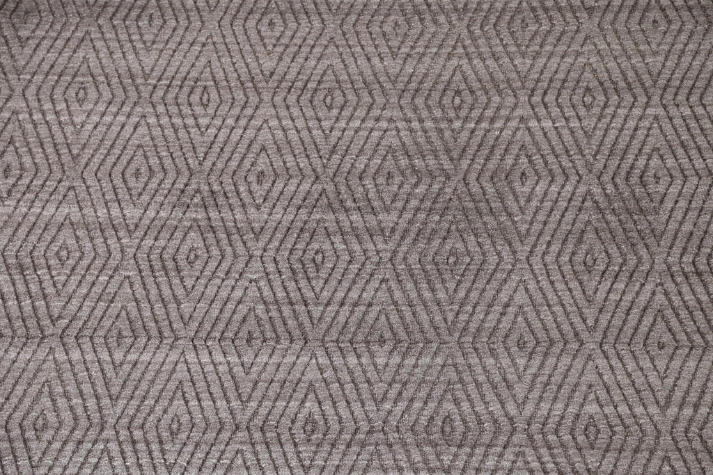 Gray Trellis Gabbeh Area Rug 6x8