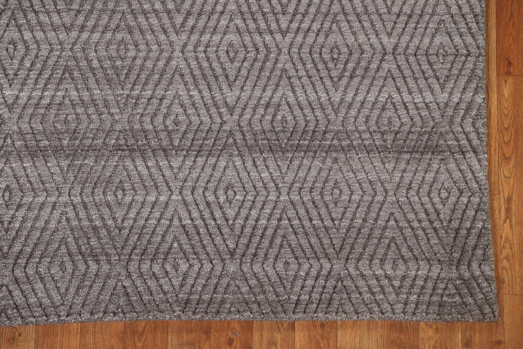 Gray Trellis Gabbeh Area Rug 6x8