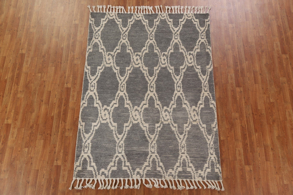 Trellis Wool Moroccan Oriental Area Rug 6x8