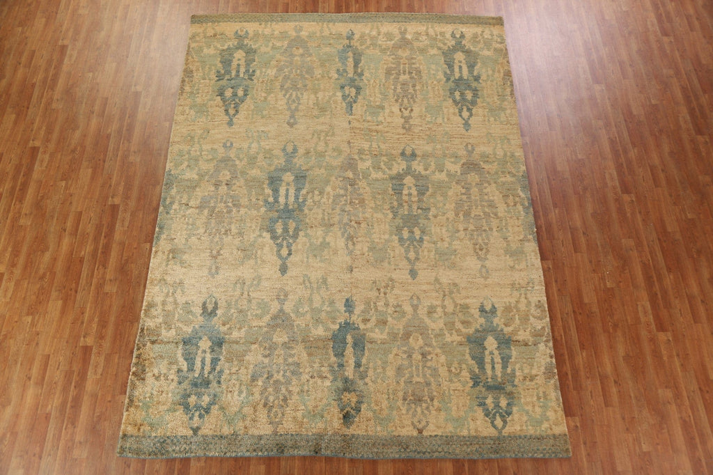 Hand-Knotted Abstract Area Rug 8x11