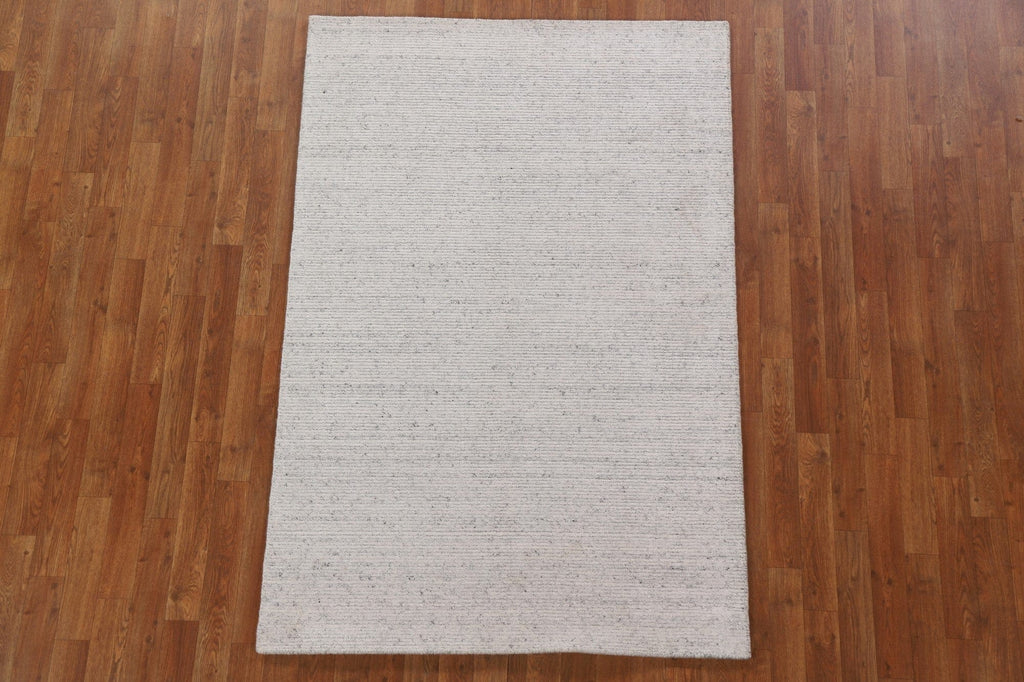 Modern Wool Gabbeh Oriental Area Rug 4x6