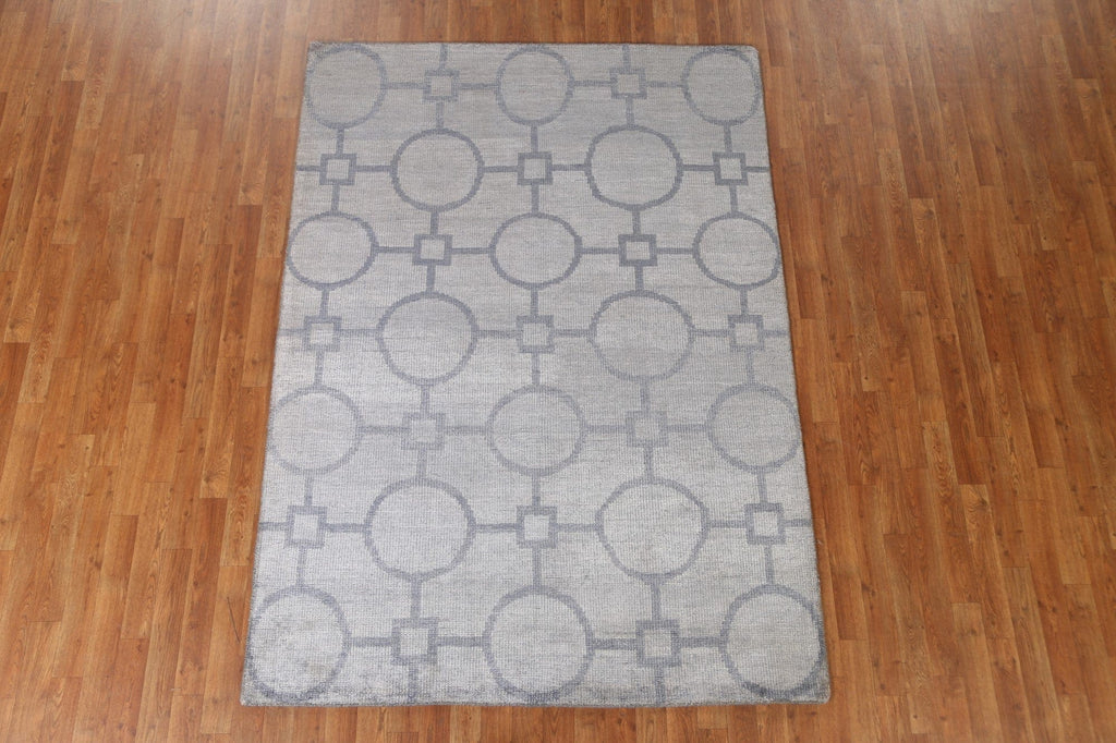 Modern Wool Abstract Area Rug 5x7