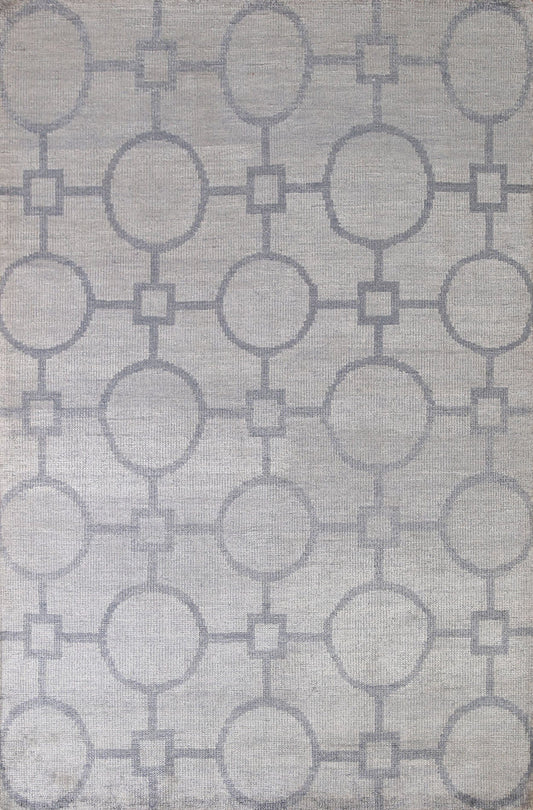 Modern Wool Abstract Area Rug 5x7