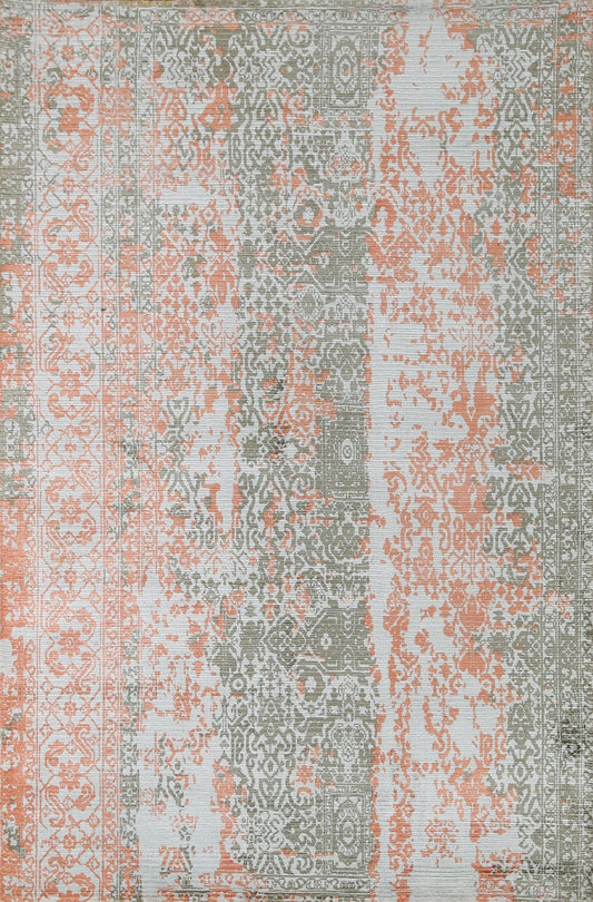 100% Silk Abstract Oriental Area Rug 4x6