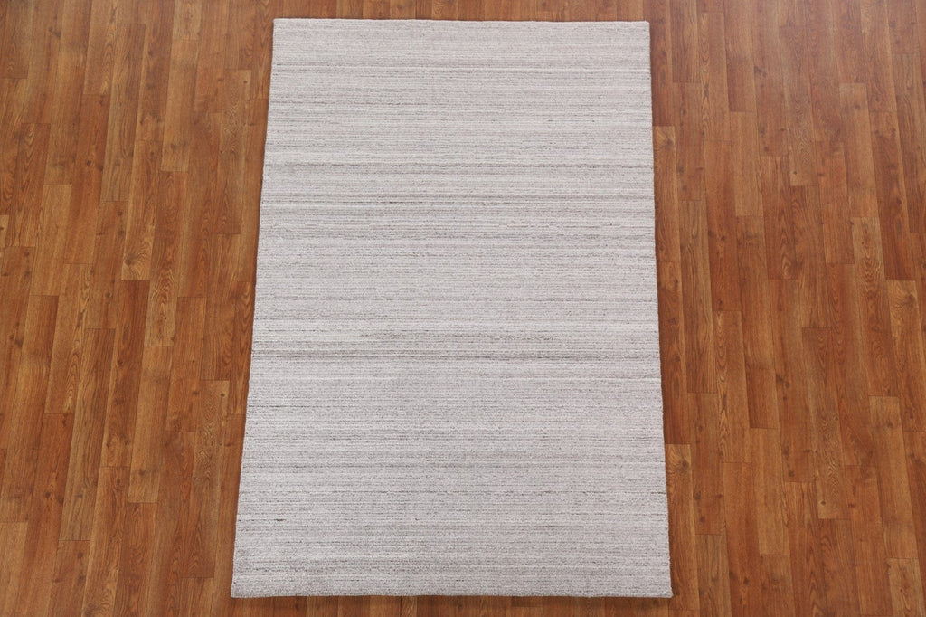 Modern Gray Gabbeh Area Rug 4x6