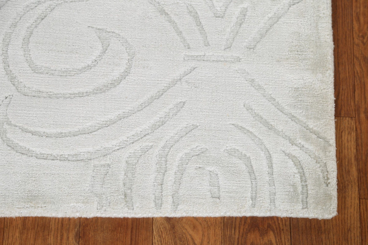 Handmade White Gabbeh Area Rug 4x6