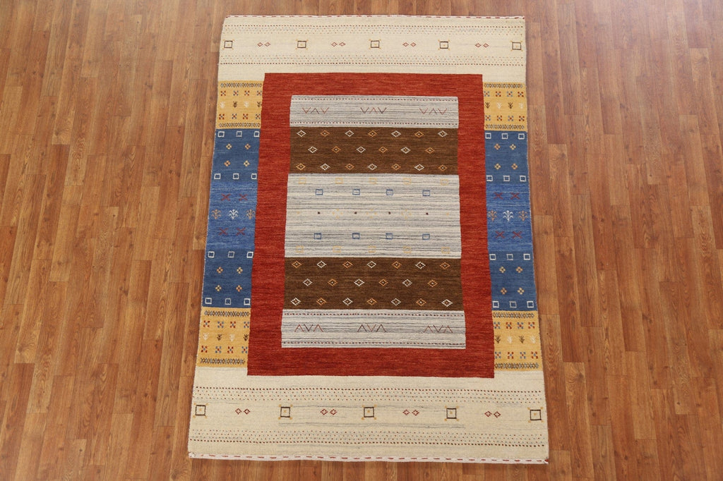 Nomadic Style Gabbeh Oriental Area Rug 5x7