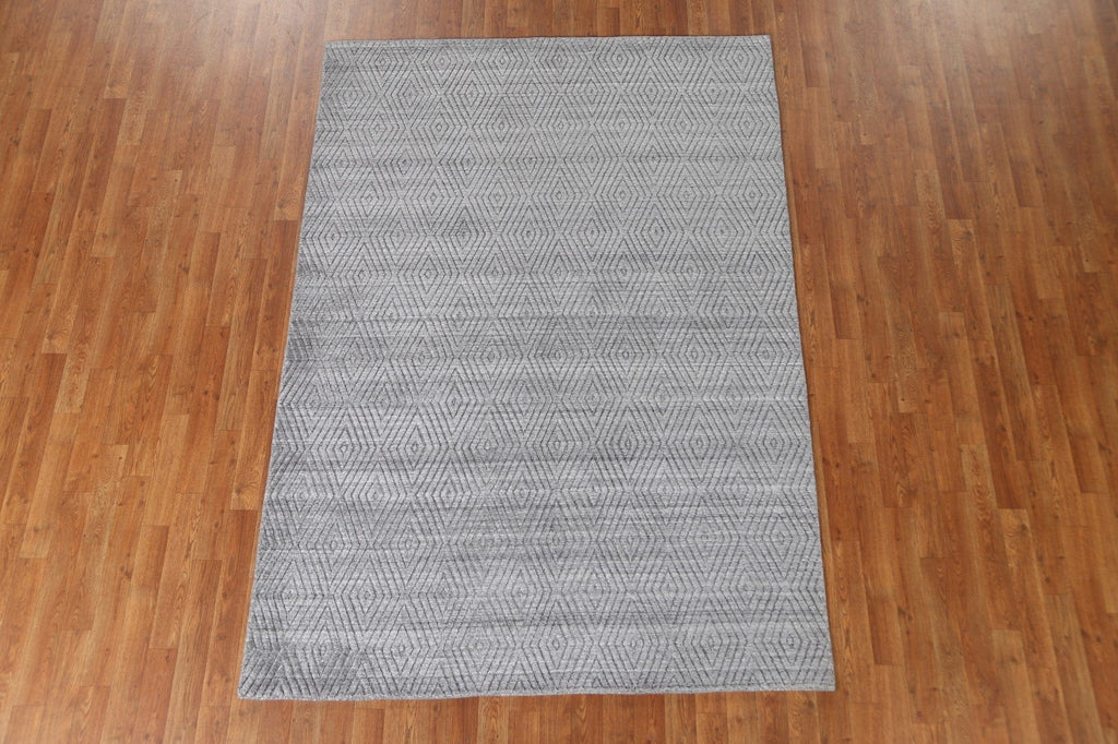 Trellis Wool Gabbeh Oriental Area Rug 5x8