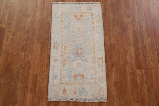 Vegetable Dye Oushak Turkish Area Rug 2x4