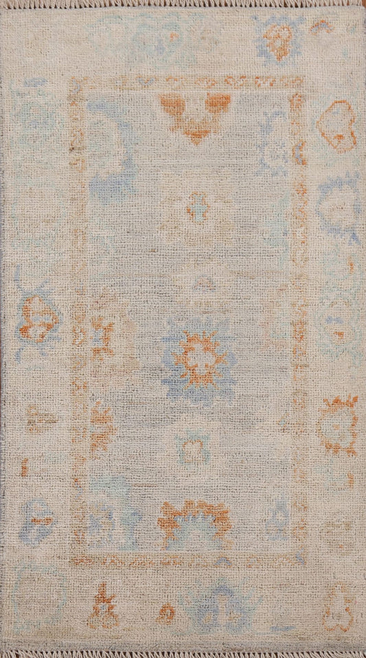 Vegetable Dye Oushak Turkish Area Rug 2x4