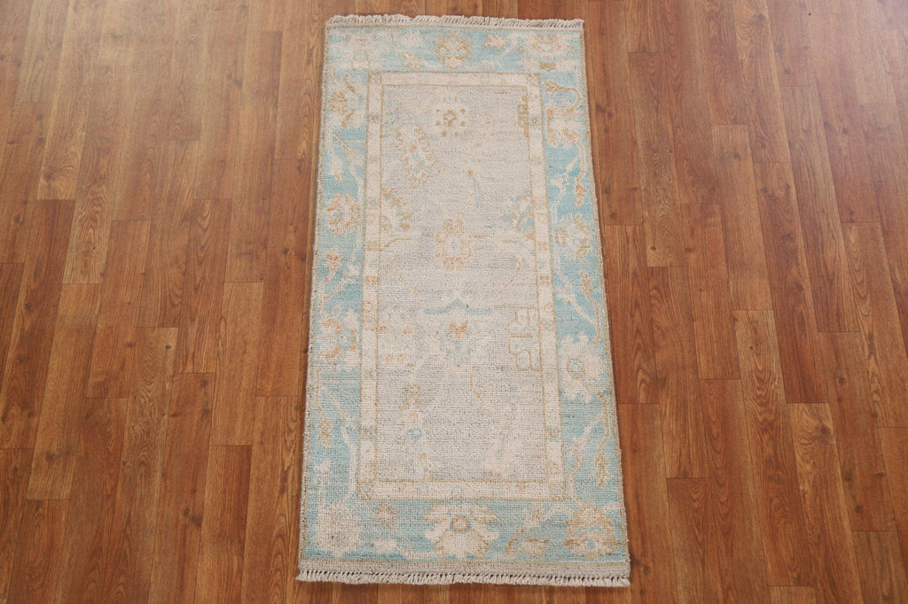 Vegetable Dye Oushak Turkish Area Rug 2x4