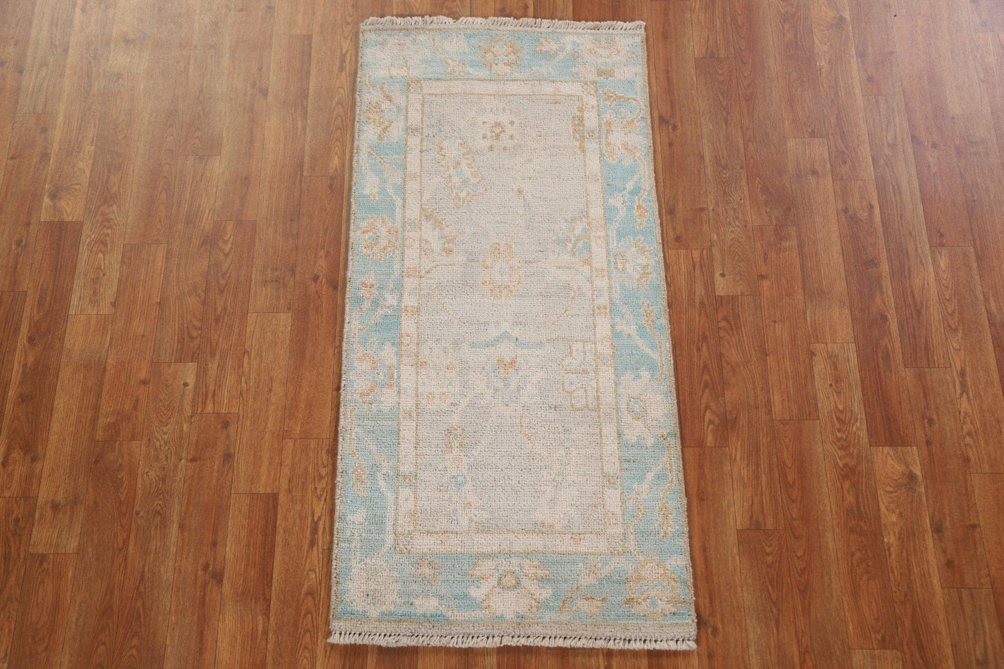 Vegetable Dye Oushak Turkish Area Rug 2x4