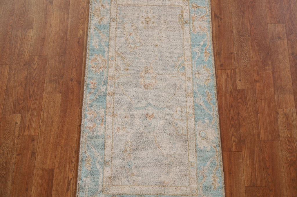 Vegetable Dye Oushak Turkish Area Rug 2x4