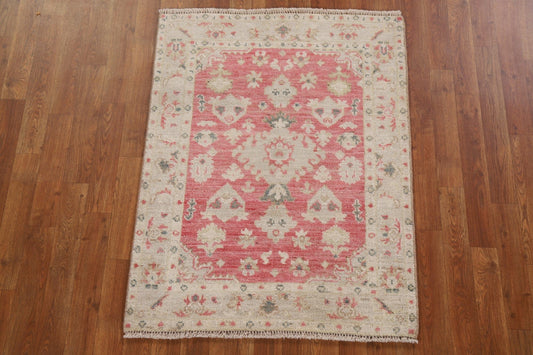 Vegetable Dye Oushak Turkish Area Rug 3x4