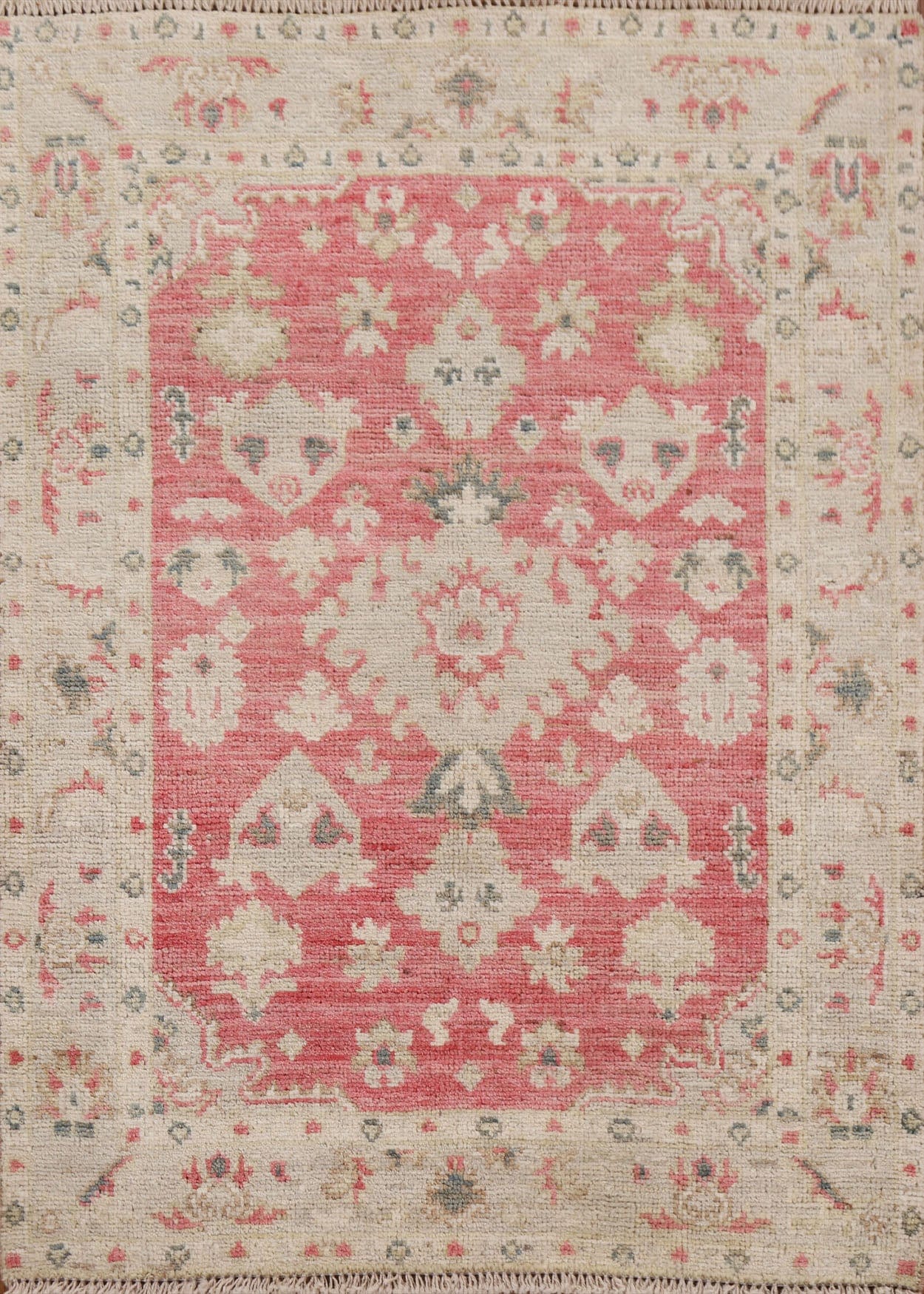 Vegetable Dye Oushak Turkish Area Rug 3x4