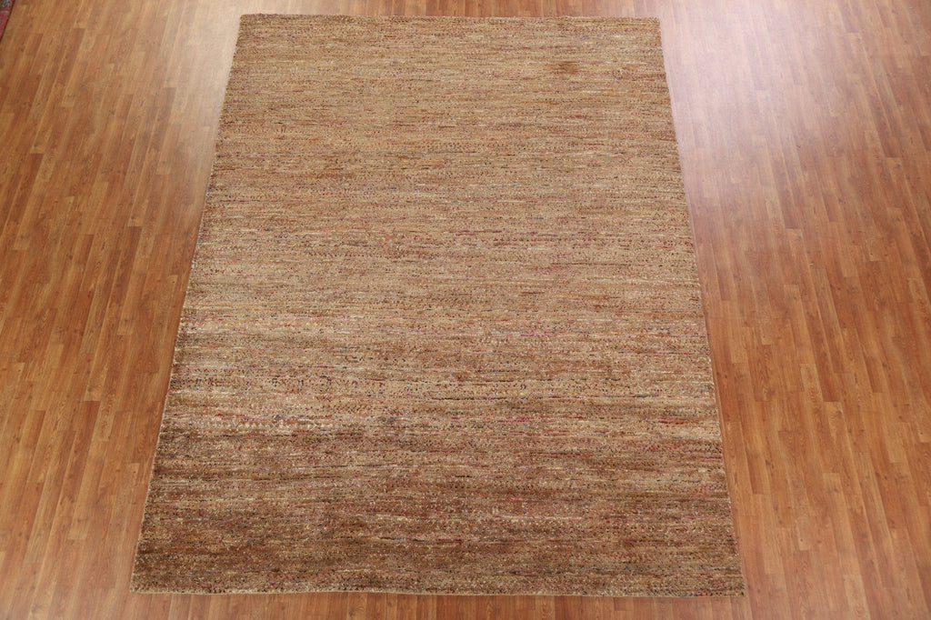 Brown Contemporary Area Rug 7x11