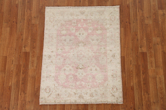 Vegetable Dye Oushak Turkish Rug 3x4