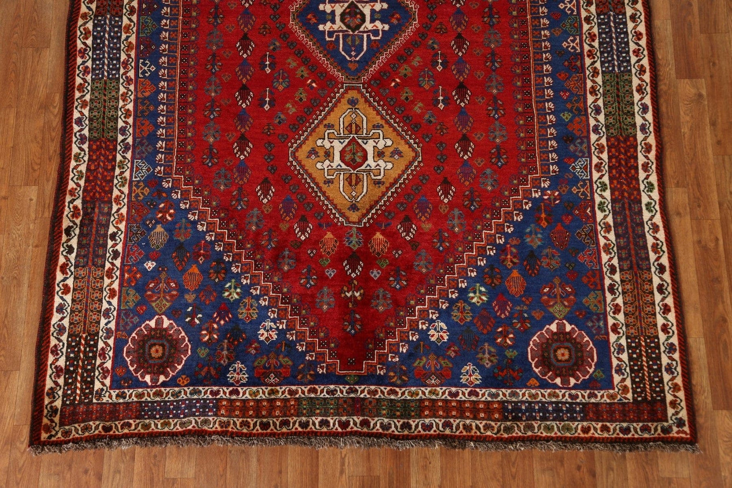 Tribal Red Abadeh Nafar Persian Area Rug 6x9