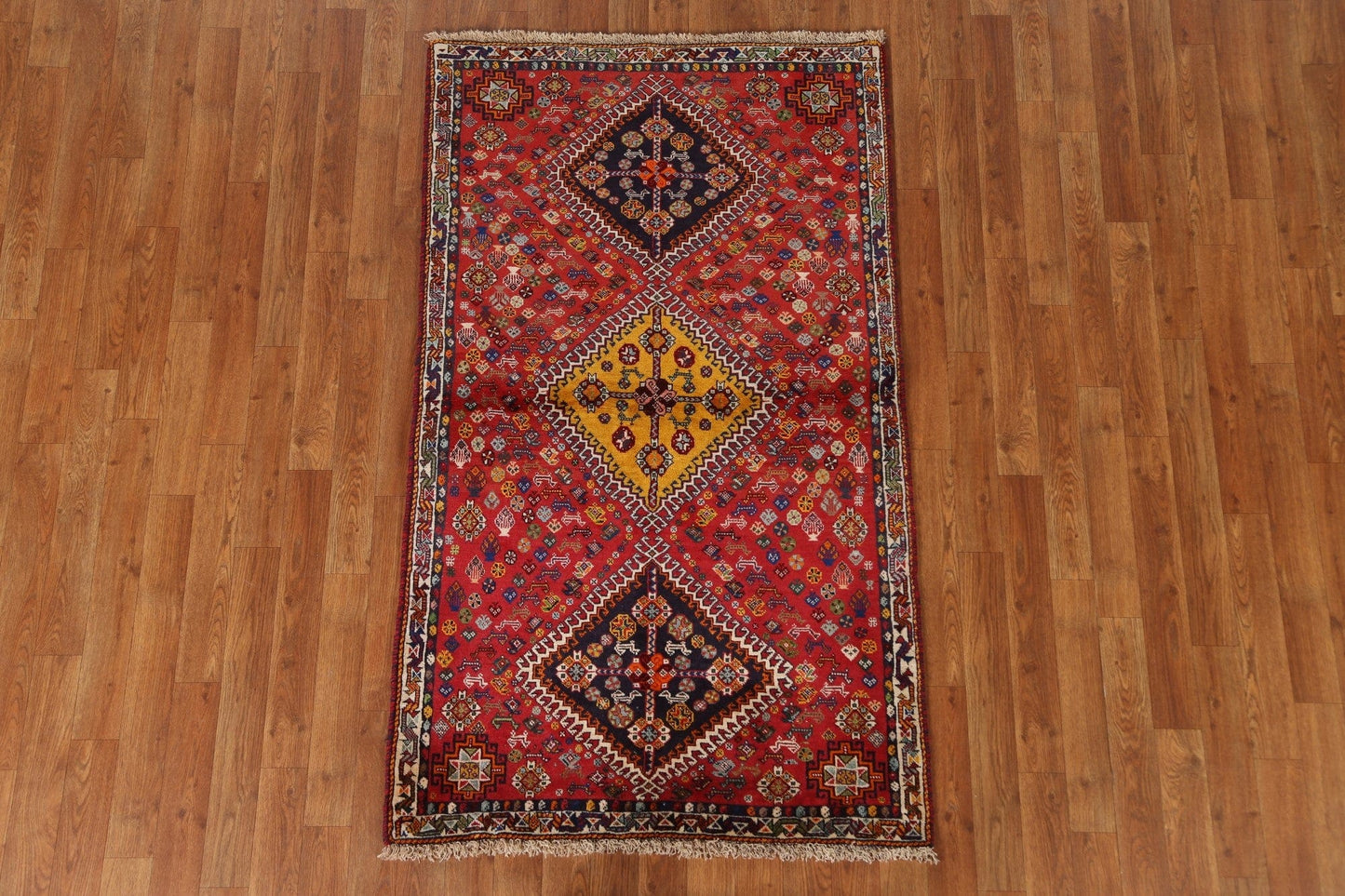 Tribal Geometric Yalameh Persian Wool Rug 3x5