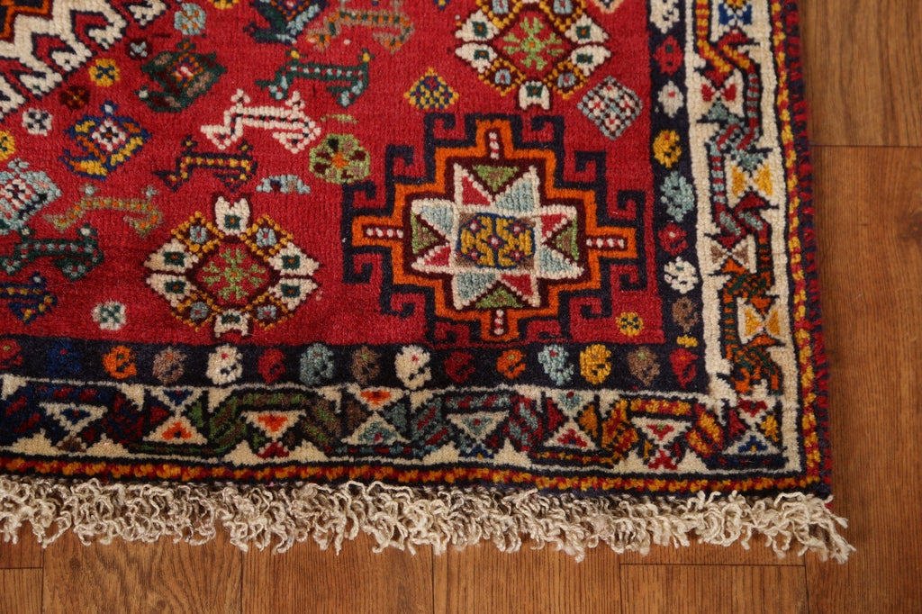 Tribal Geometric Yalameh Persian Wool Rug 3x5