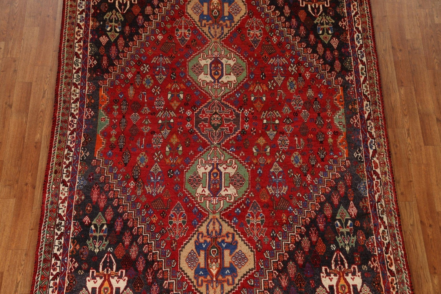 Antique Vegetable Dye Abadeh Nafar Persian Rug 6x9