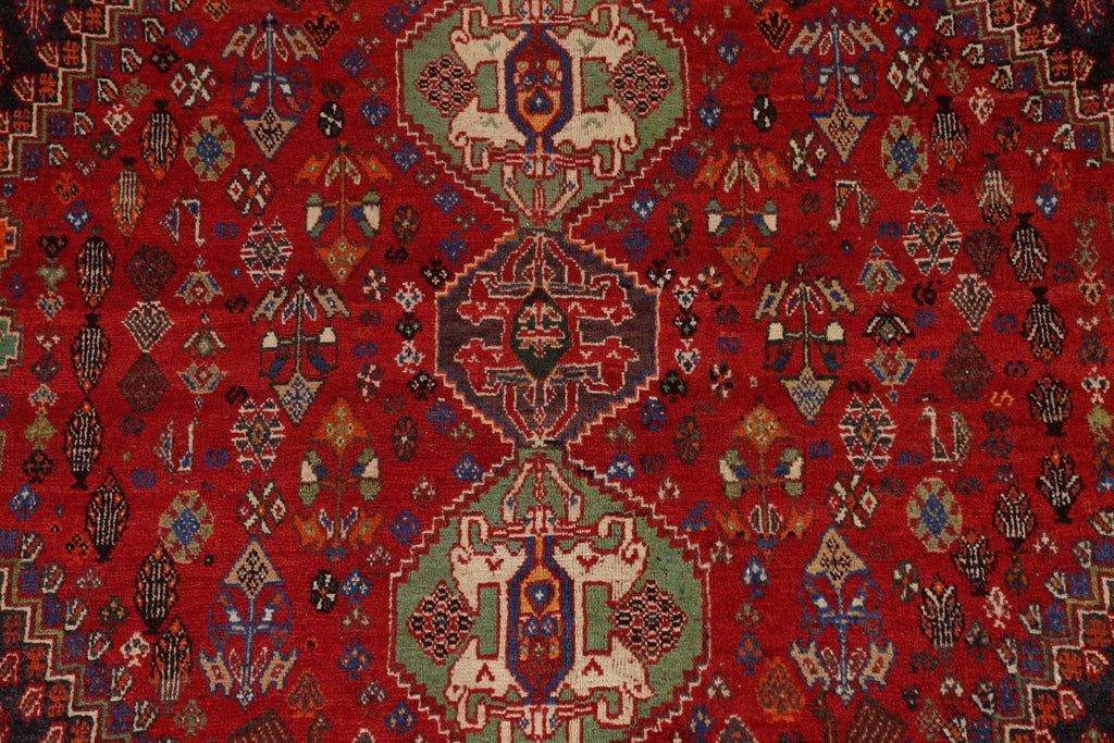 Antique Vegetable Dye Abadeh Nafar Persian Rug 6x9