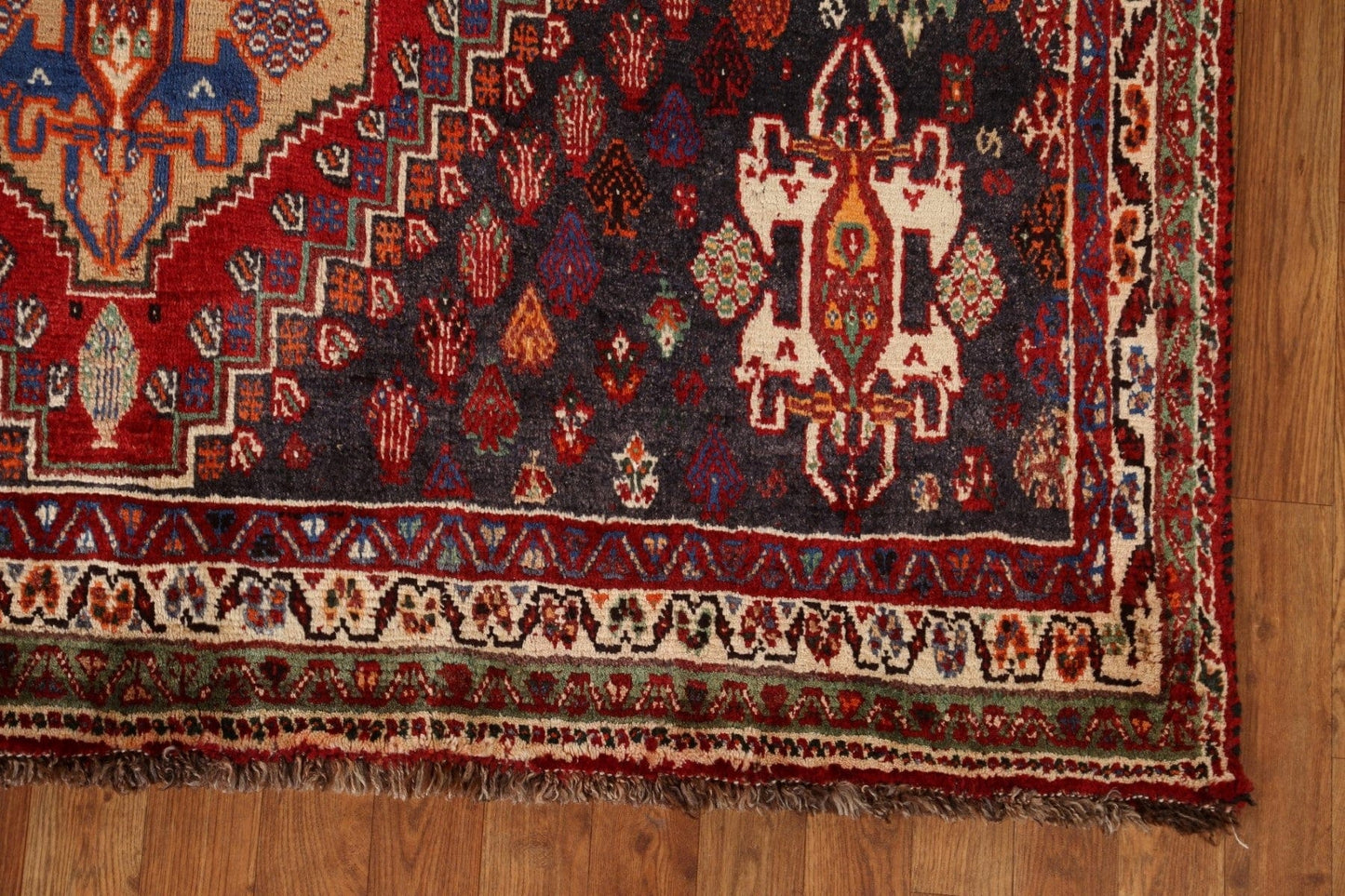 Antique Vegetable Dye Abadeh Nafar Persian Rug 6x9