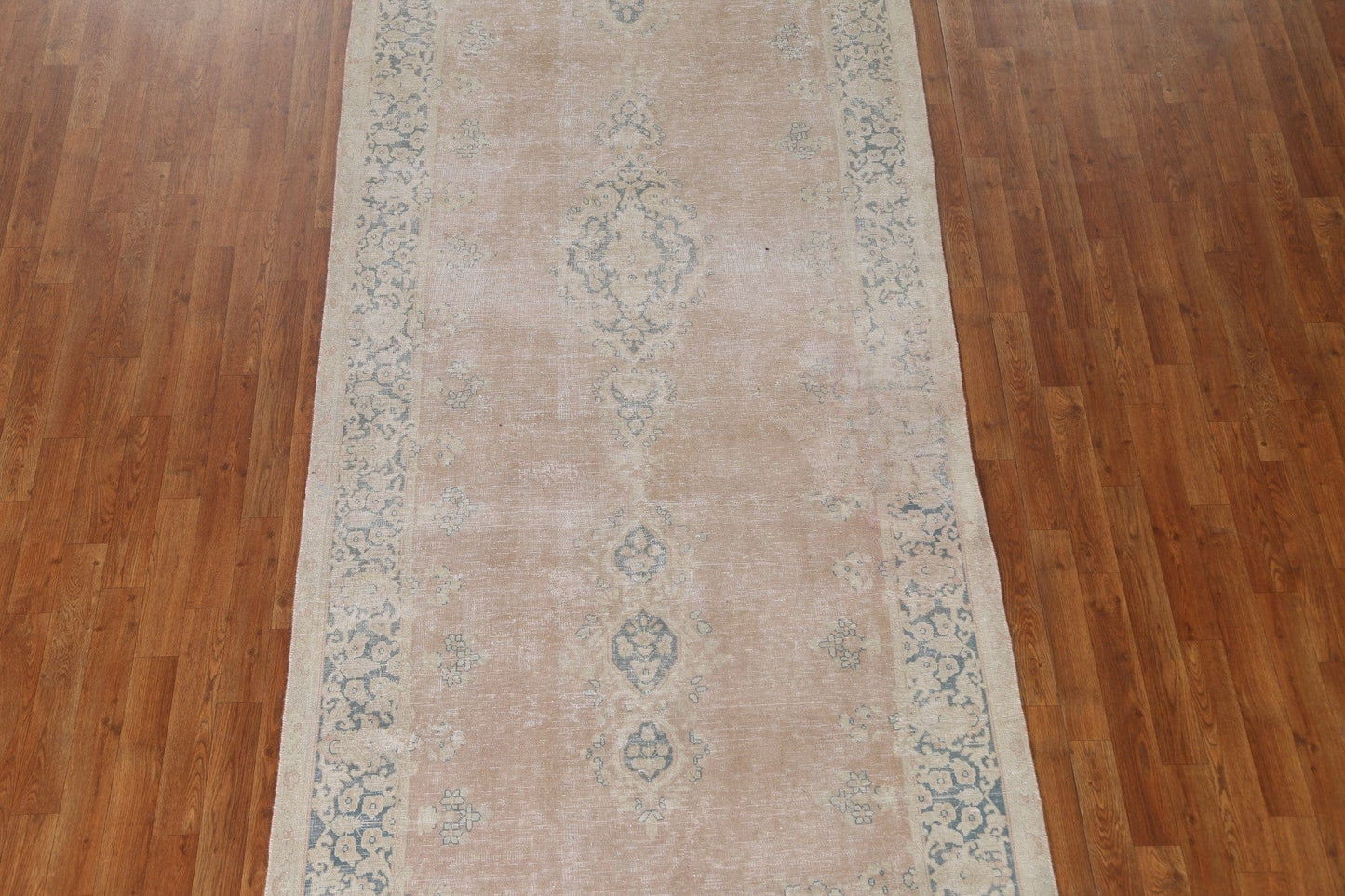 Antique Distressed Kerman Persian Rug 5x13