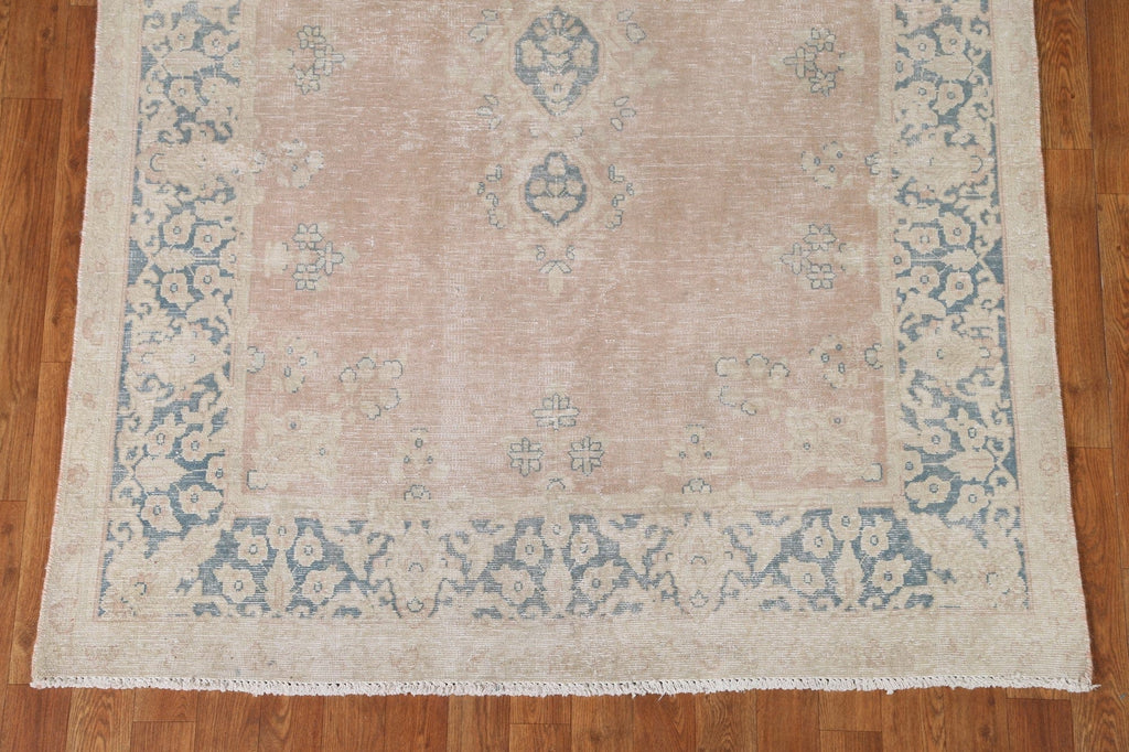 Antique Distressed Kerman Persian Rug 5x13