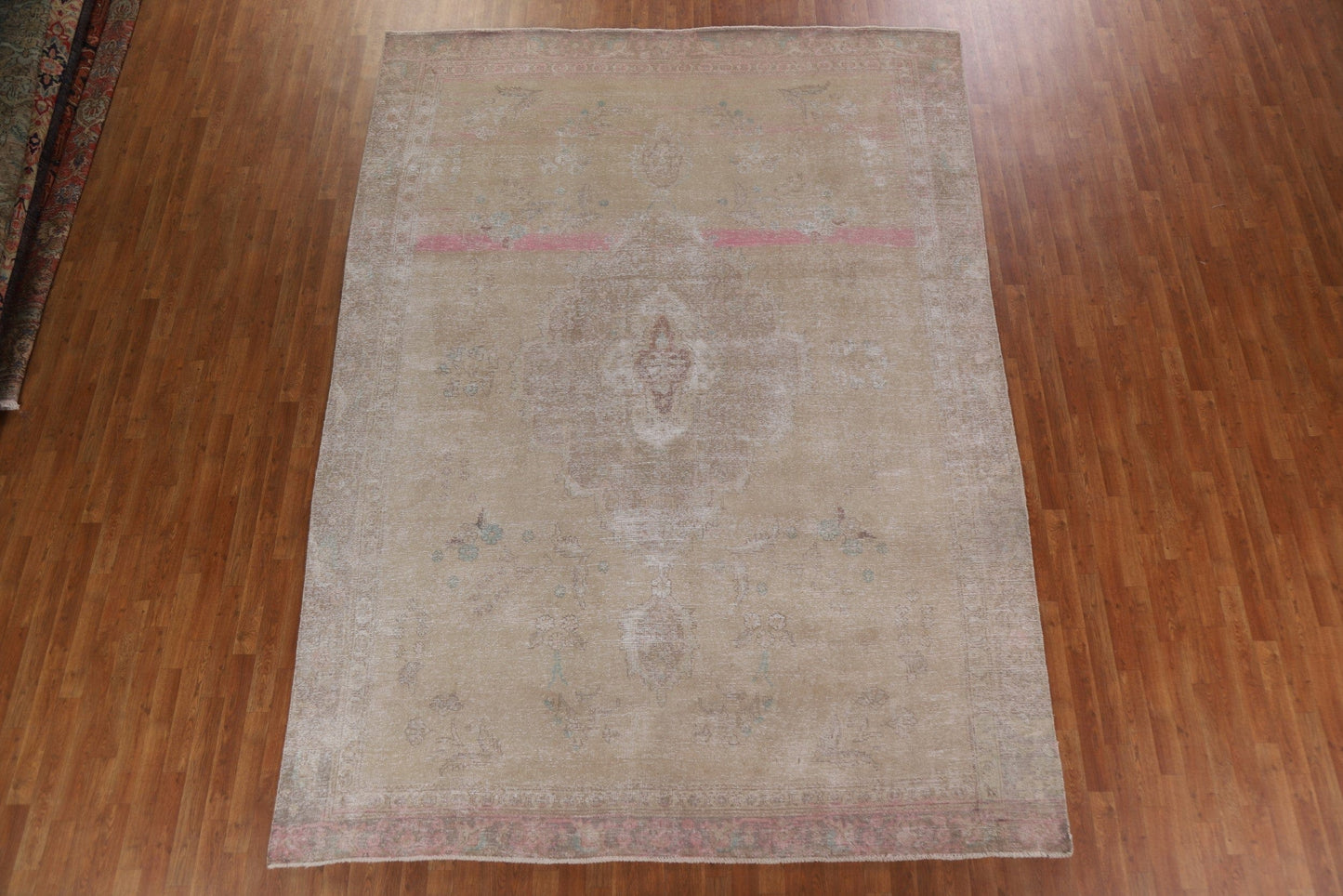 Antique Distressed Tabriz Persian Area Rug 9x12