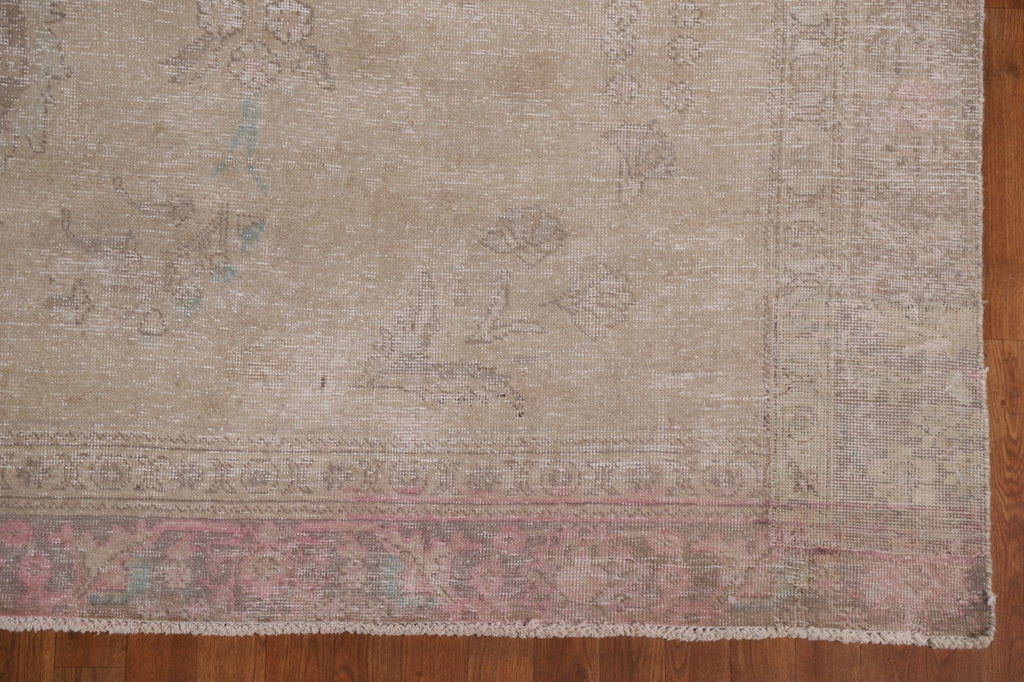 Antique Distressed Tabriz Persian Area Rug 9x12