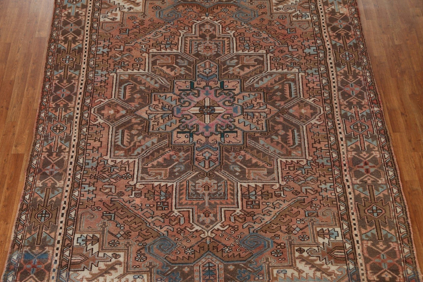 Geometric Wool Heriz Persian Area Rug 8x11