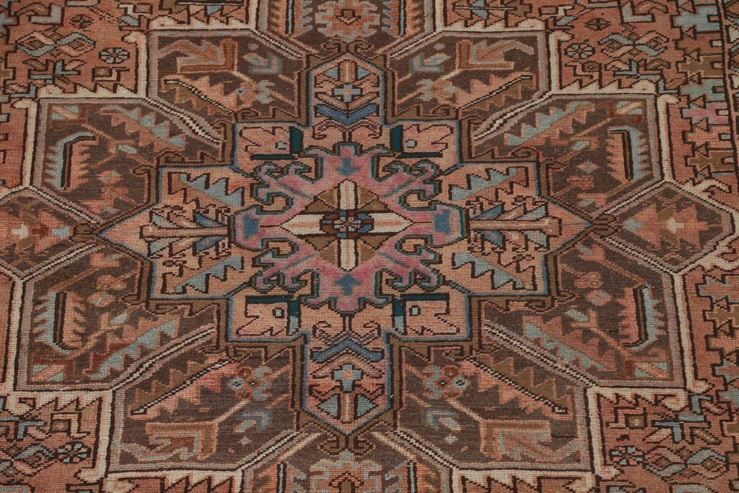 Geometric Wool Heriz Persian Area Rug 8x11