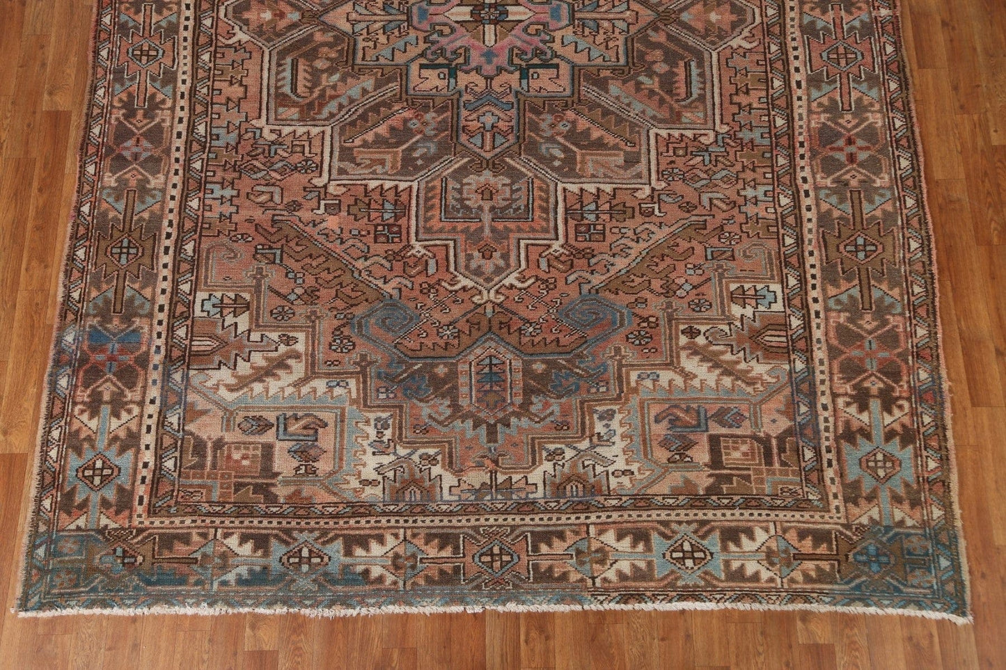 Geometric Wool Heriz Persian Area Rug 8x11